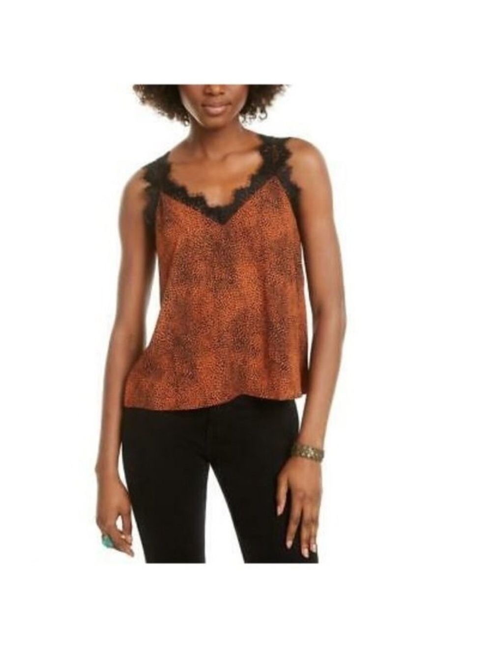 Q+A Los Angeles Lace Animal Print Camisole